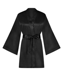 Kimono Satin - Noir, Noir, coloris