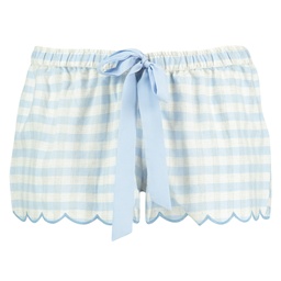 Pyjama shorts Check - Blue, Bleu, coloris
