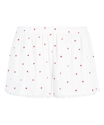 Short de pyjama Pointelle - Blanc, Blanc, coloris
