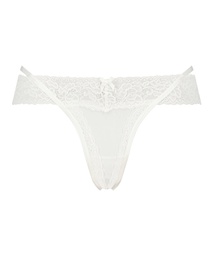 Elliena Extra Low V Thong - White, Blanc, coloris