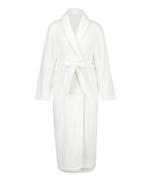 Long peignoir en molleton avec fermeture à glissière - Blanc, Blanc, coloris