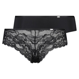 Lot de 2 slips brésiliens Angie - Noir, Noir, coloris