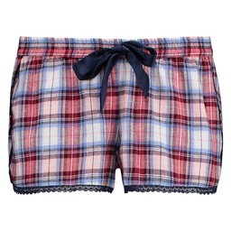 Pyjama shorts Check - Red, Rouge, coloris