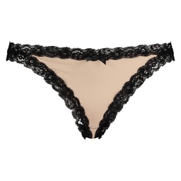 Mini V-Shaped Strappy Thong - Beige, Beige, coloris
