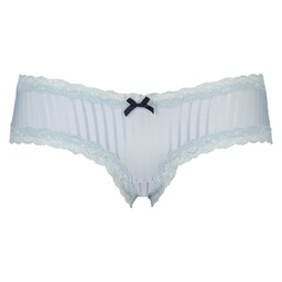 V-shaped Brazilian knickers mesh - Blue, Bleu, coloris