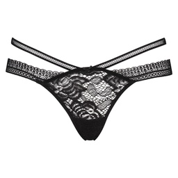 Strappy Low Thong - Black, Noir, coloris