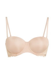 Soutien-gorge à armatures préformé sans bretelles Angie - Beige