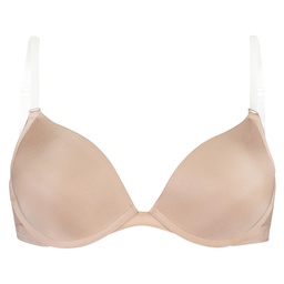 Soutien-gorge à armatures préformé push-up sans bretelles Transparent Back - Beige, Beige, coloris