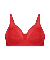 Soutien-gorge à armatures non-préformé minimiseur Nina - Rouge, Rouge, coloris