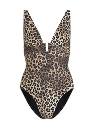 Maillot de bain sclulpant Luxe Animalia - Marron, Marron, coloris