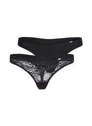Lot de 2 strings Angie - Noir, Noir, coloris