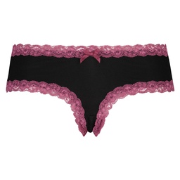 V-Shaped Microfibre Brazilian - Black, Noir, coloris