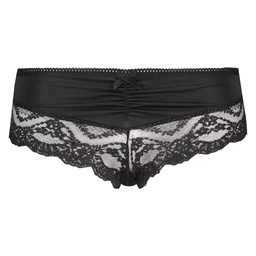 Lacey Microfibre Brazilian - Black, Noir, coloris