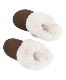 Mules en fausse fourrure Betty - Marron, Marron, coloris