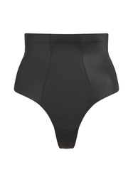String taille haute avec gaine sculptante en dentelle scuba - Noir, Noir, coloris