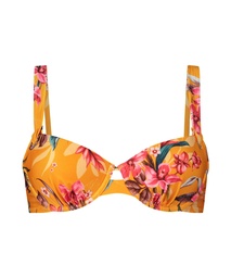 Orchid padded underwired bikini top - Yellow, Jaune, coloris