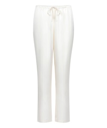 Pantalon à rayures en satin - Blanc, Blanc, coloris