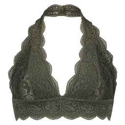 Halter Lace Bralette - Green, Vert, coloris