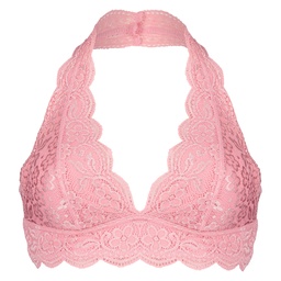 Halter Lace Bralette - Pink, Rose, coloris
