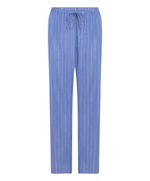 Pantalon en coton tissé à rayures - Bleu, Bleu, coloris