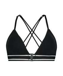Casey cotton padded triangle bralette - Black, Noir, coloris