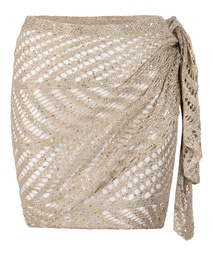 Paréo de plage à paillettes - Beige, Beige, coloris