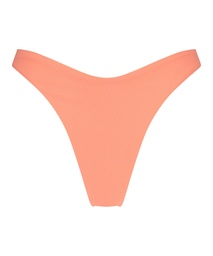 Peachy High Leg Bikini Bottoms - Orange, Orange, coloris