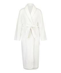 Long peignoir en molleton avec fermeture à glissière - Blanc, Blanc, coloris