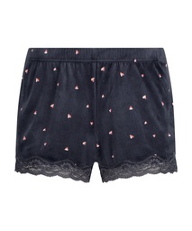 Velvet hearts shorts - Gray, Gris, coloris