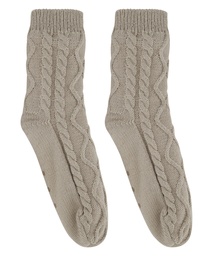 1 paire de chaussettes tricotées - Beige, Beige, coloris