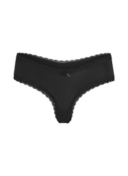 Slip brésilien en forme de V London - Noir, Noir, coloris