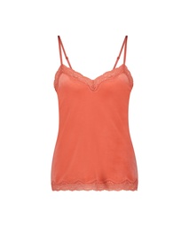 Velours Lace Cami Top - Pink, Rose, coloris