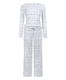 Pyjama en jersey Fairisle - Bleu
