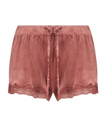 Velvet lace shorts - Pink, Rose, coloris