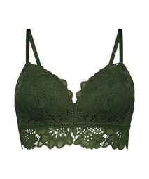 Shiloh Padded Longline Non-Underwired Bra - Green, Vert, coloris