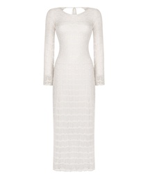Robe maxi en crochet - Blanc