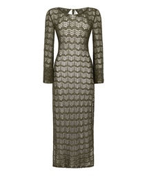 Robe maxi en crochet - Vert