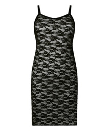 Robe nuisette en dentelle intégrale - Noir, Noir, coloris