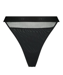 Cheeky High Leg Thong - Black, Noir, coloris