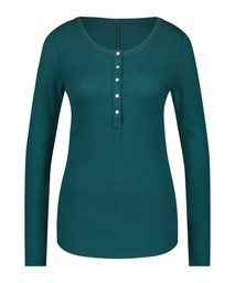 Long-Sleeved Pyjama Top - Green, Vert, coloris
