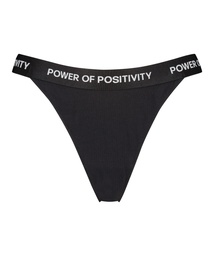 Cutie High Leg Thong - Black, Noir, coloris
