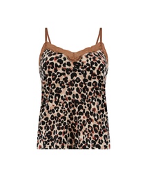 Velours Lace Cami Top - Beige, Beige, coloris