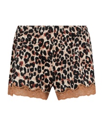 Velvet lace shorts - Beige, Beige, coloris