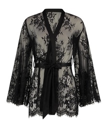 Kimono Lace Isabelle - Noir, Noir, coloris