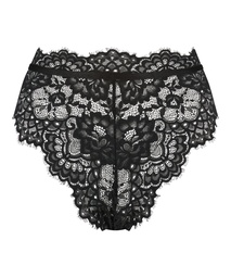 Slip brésilien jambe haute Marilyn - Noir, Noir, coloris