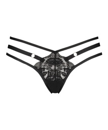 Piper Open Crotch Brazilian - Black, Noir, coloris