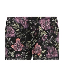 Velvet Lace Shorts - Black, Noir, coloris