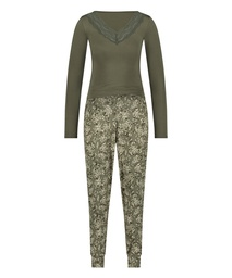 Lace Pyjama Set - Green, Vert, coloris