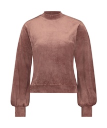 Mock Velour Top - Pink, Rose, coloris