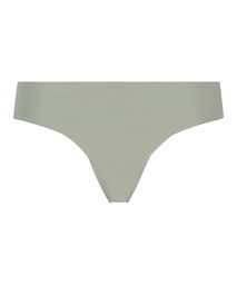 Invisible cotton thong - Green, Vert, coloris